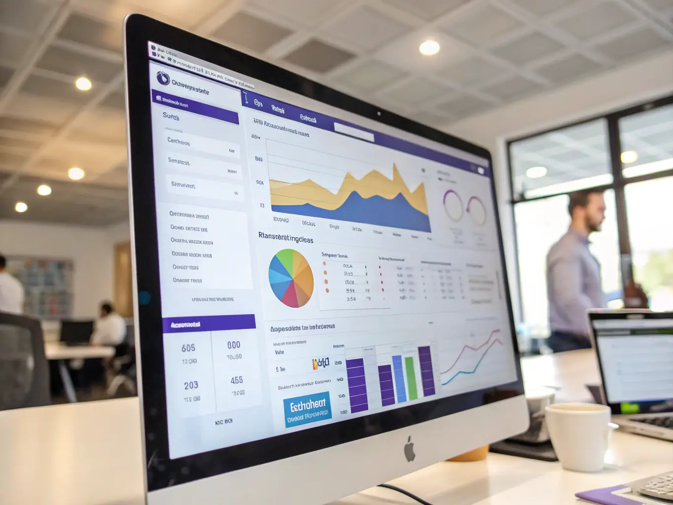 An image depicting a detailed analytics dashboard, highlighting key performance indicators and campaign metrics.